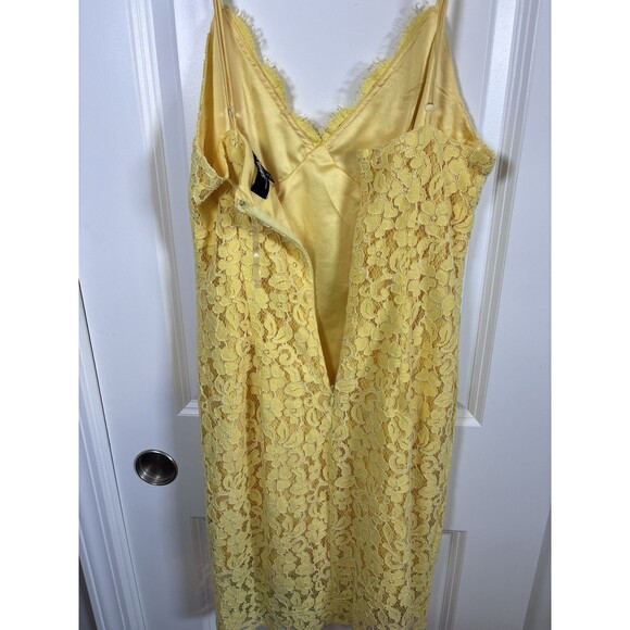 Lulus Dress Women’s Small S Yellow Floral Party Lace Lined Sweet Blossom - Picture 4 of 12